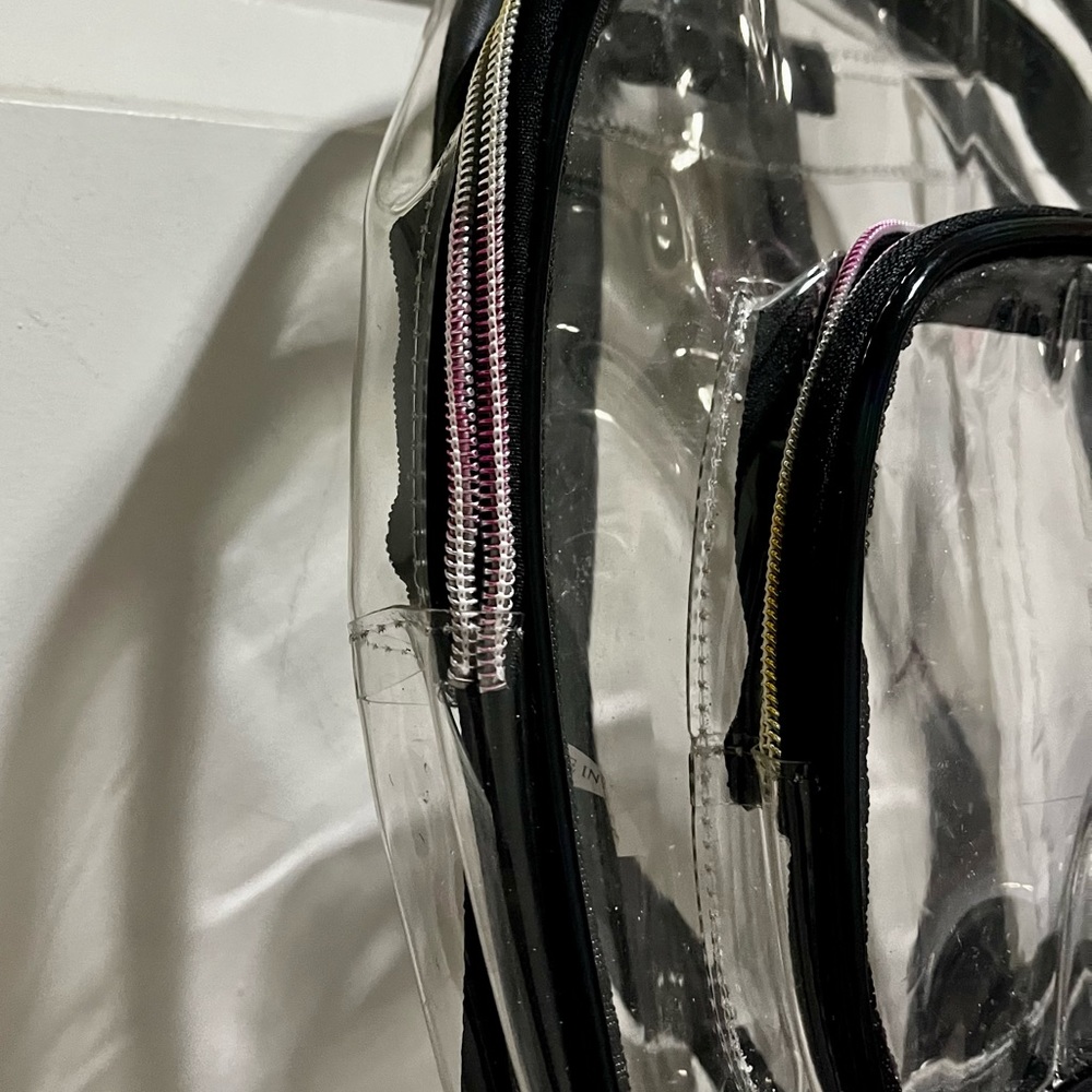 Clear Small Backpack With Colored Zipper - image 8